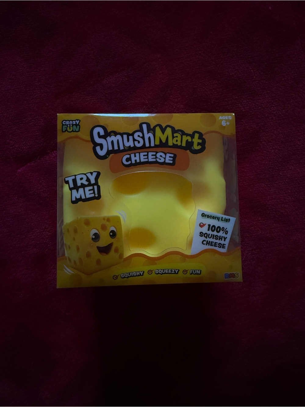 Cheese Squishy Toy - Yellow